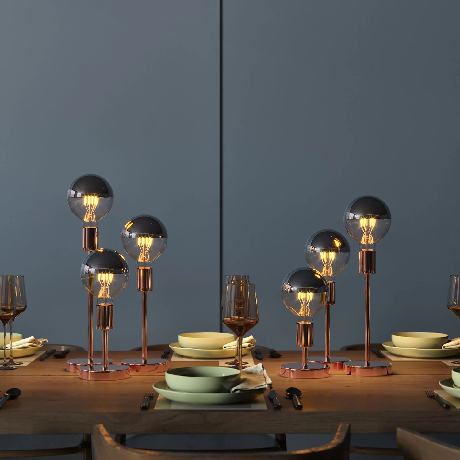 Alzaluce - Lampe de table en métal et fiche UK - Cuivre - Image 2