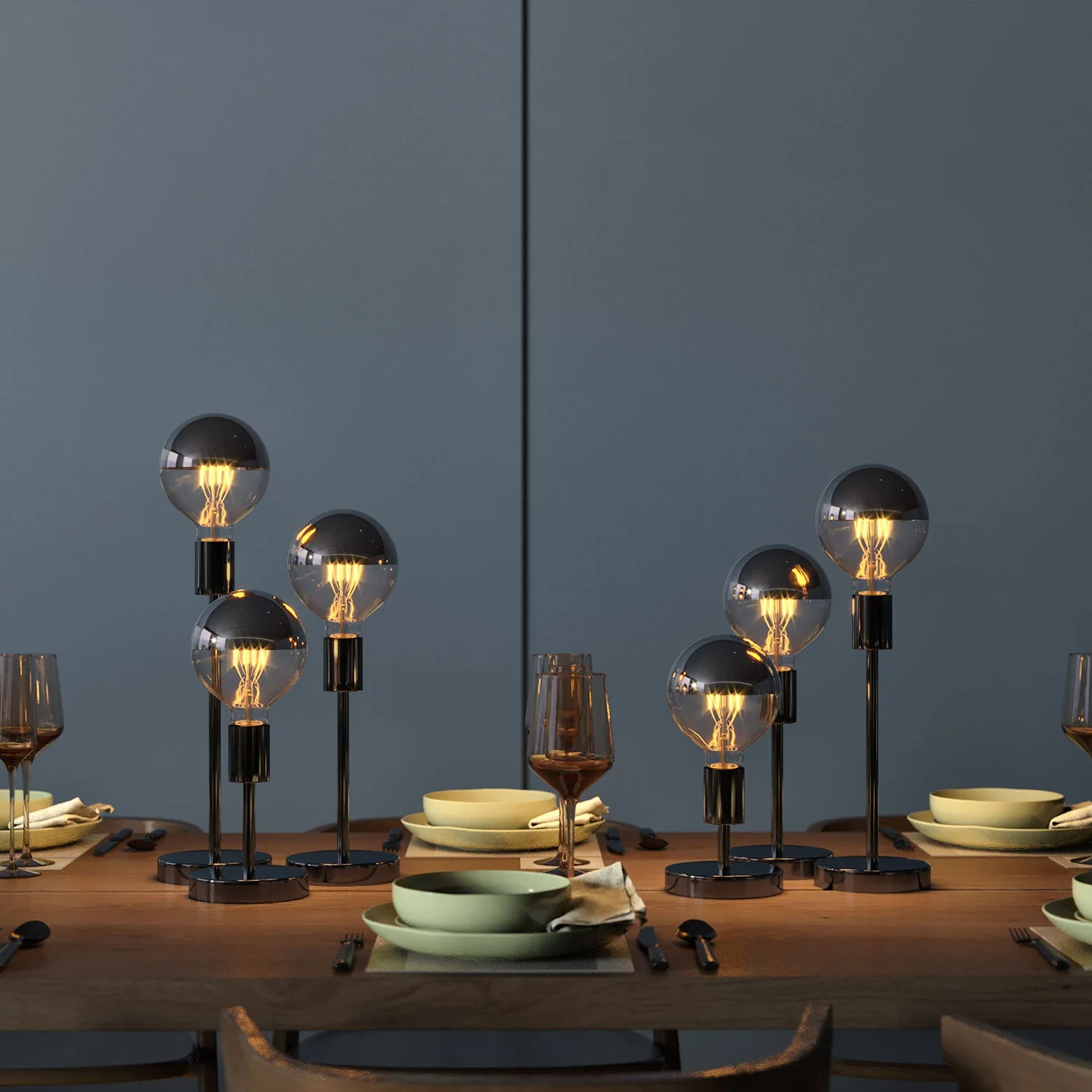 Alzaluce - Lampe de table en métal et fiche UK - Noir perle - Image 2