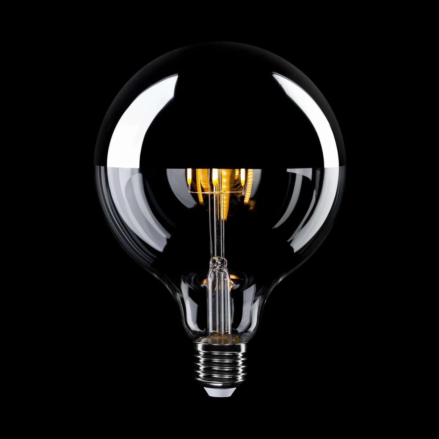 Ampoule LED Demi‑Sphère Argent Ligne 5V filament court Globe G125 1,3 W 110 Lm E27 2500 K Dimmable - B05 - Image 2