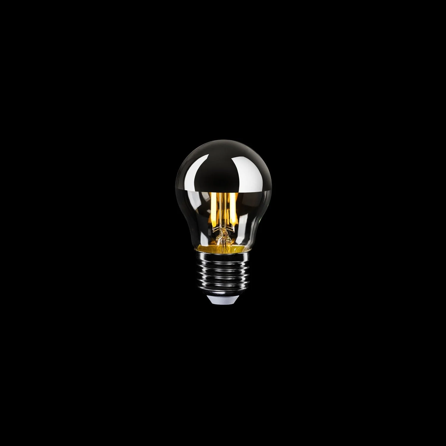 Ampoule LED Demi-sphère Argent Mini Globe G45 4,8W 380 lm E27 2700K dimmable - A03 - Image 2