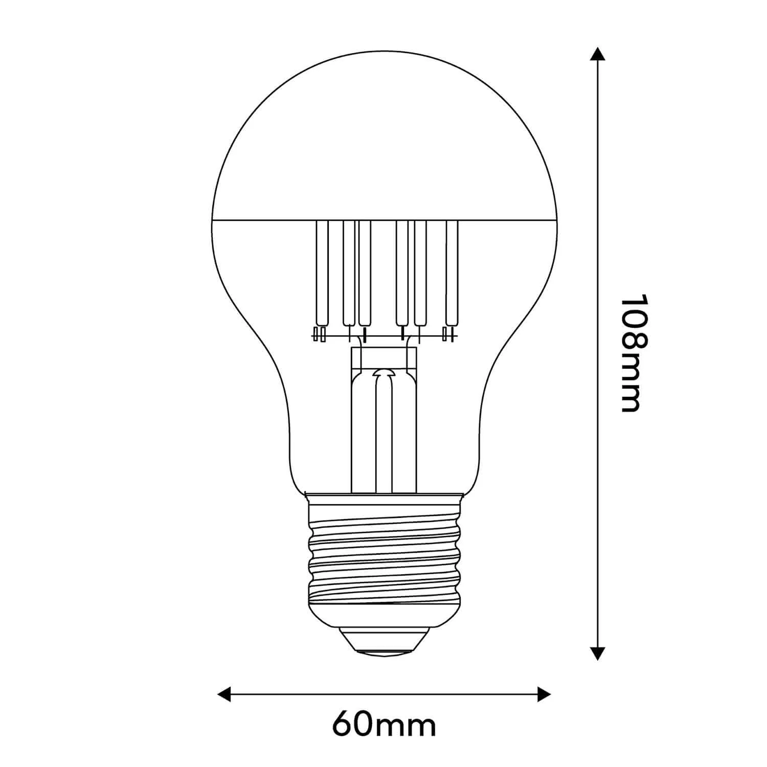 Ampoule LED Demi-Sphère Or Goutte A60 7W 650Lm E27 2700K Dimmable - A12 - Image 3