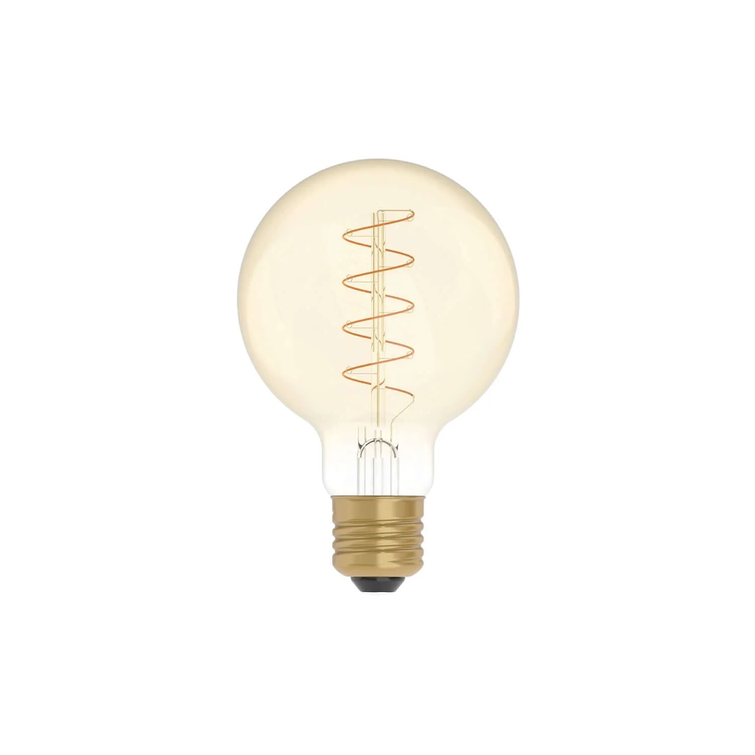 Ampoule LED Dorée Carbon Line filament en spirale Globe G80 4W 250Lm E27 1800K Dimmable - C05