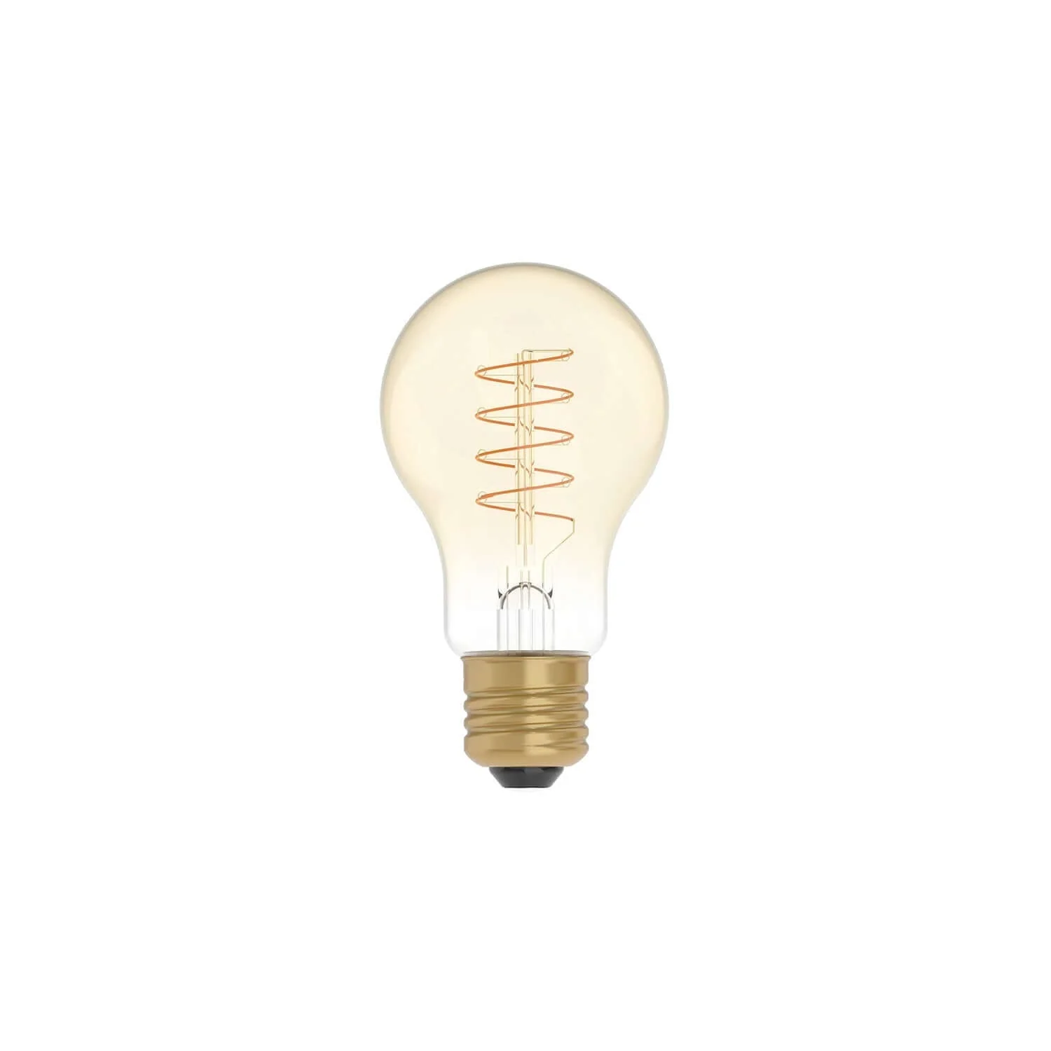 Ampoule LED Dorée Carbon Line filament spiralé Goutte A60 4W 250Lm E27 1800K Dimmable - C03