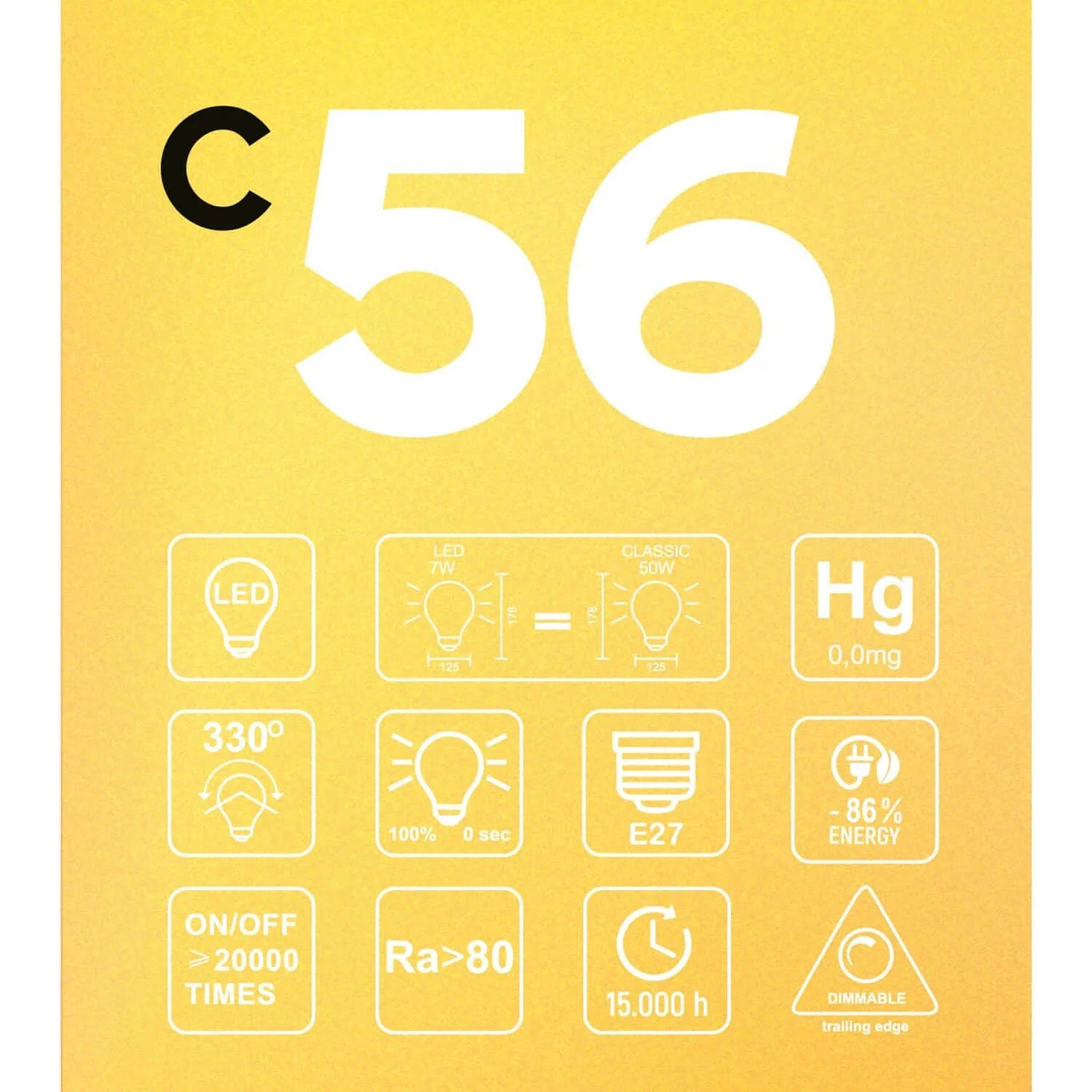 Ampoule LED Dorée Carbon Line filament vertical Globe G125 7W 640Lm E27 2700K Dimmbale - C56 - Image 5
