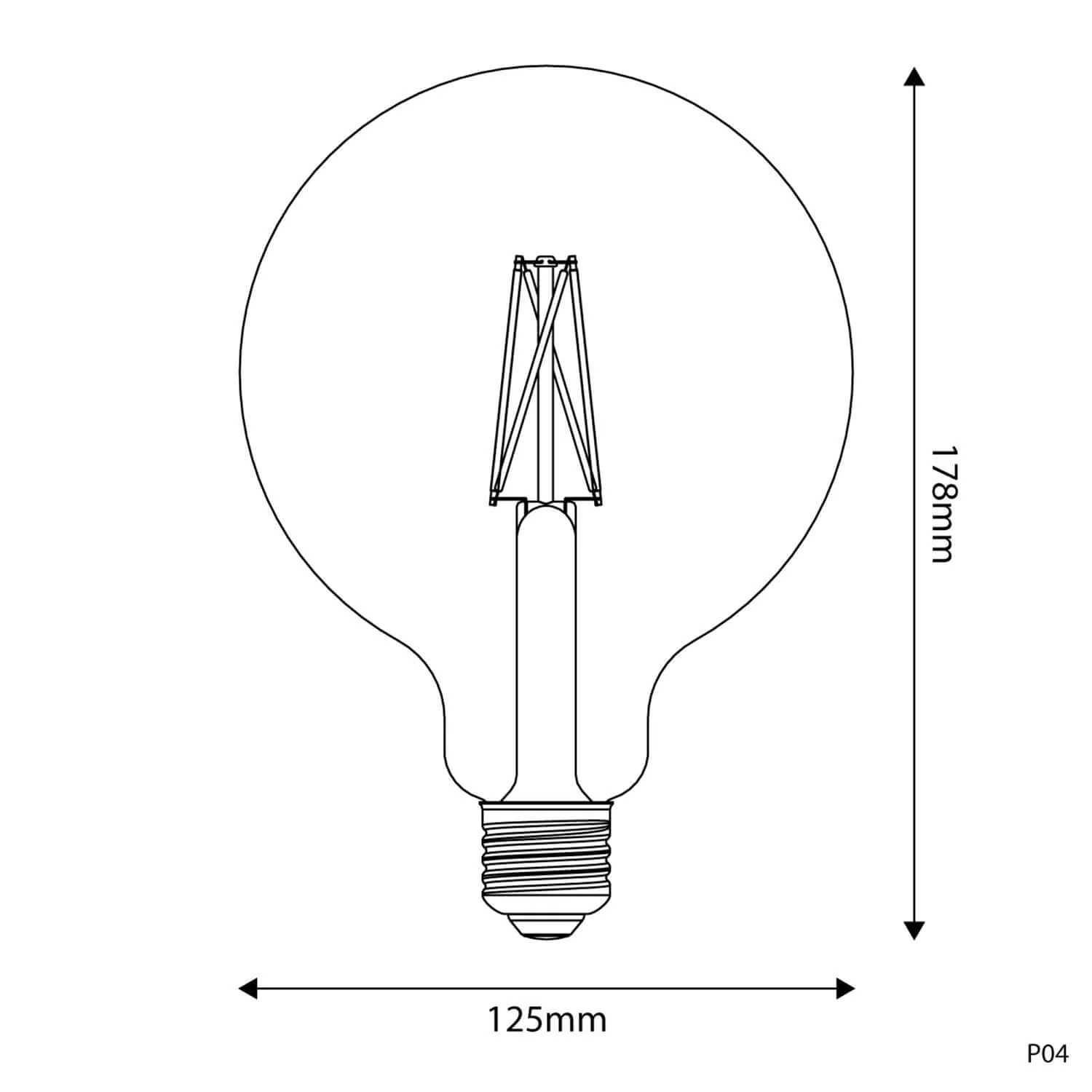 Ampoule LED Effet Porcelaine CRI 95 G125 7W 640Lm E27 2700K Dimmerable - P04 - Image 3