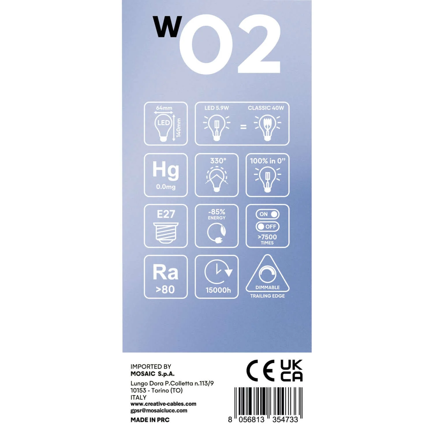 Ampoule LED Filament Blanc Edison ST64 5,9W 500Lm E27 2700K Dimmable - W02 - Image 5