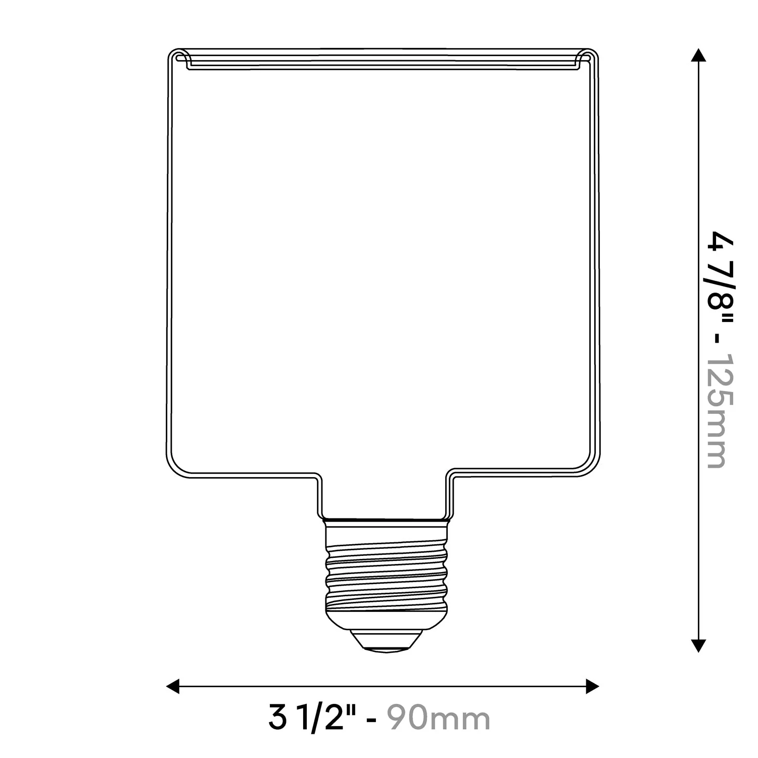 Ampoule LED Clear Light Bulb Ghost Line CRI 90 Cube 5,5W 440Lm E26 120V 2200K Dimmable - G04 - Image 4