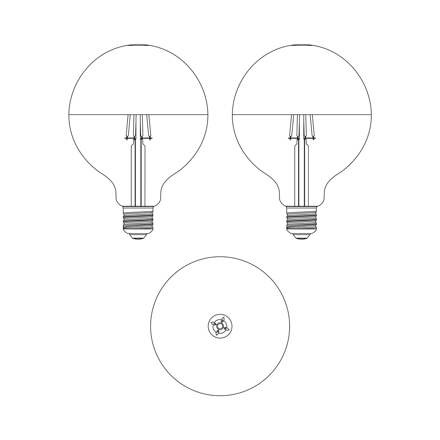 Ampoule LED Maria G125 4,8W 806Lm E27 2700K Dimmable - Bleu - Image 4