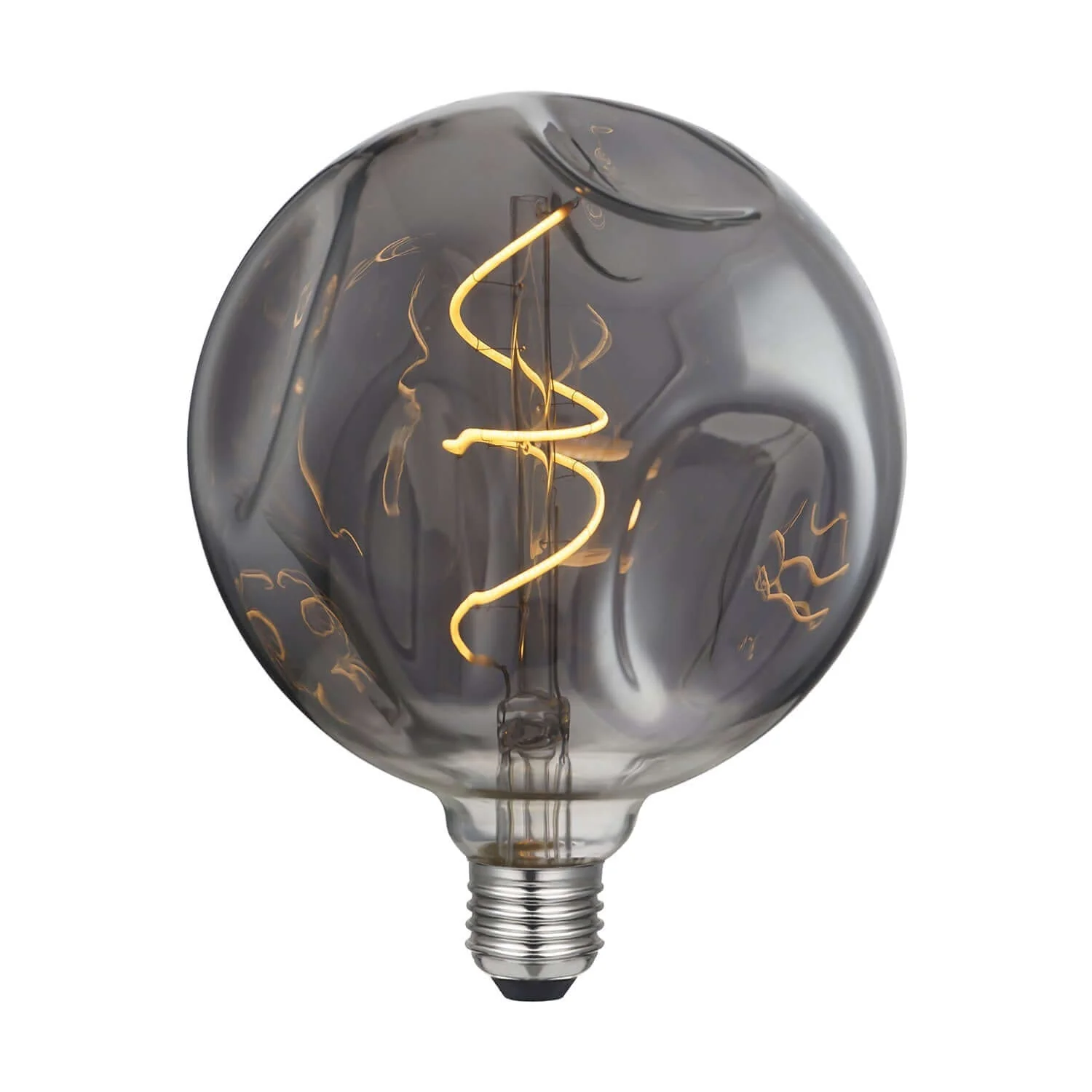 Ampoule LED Smoky Bumped Globe G140 filament en spirale 5W 150Lm E27 2000K dimmable - Image 2
