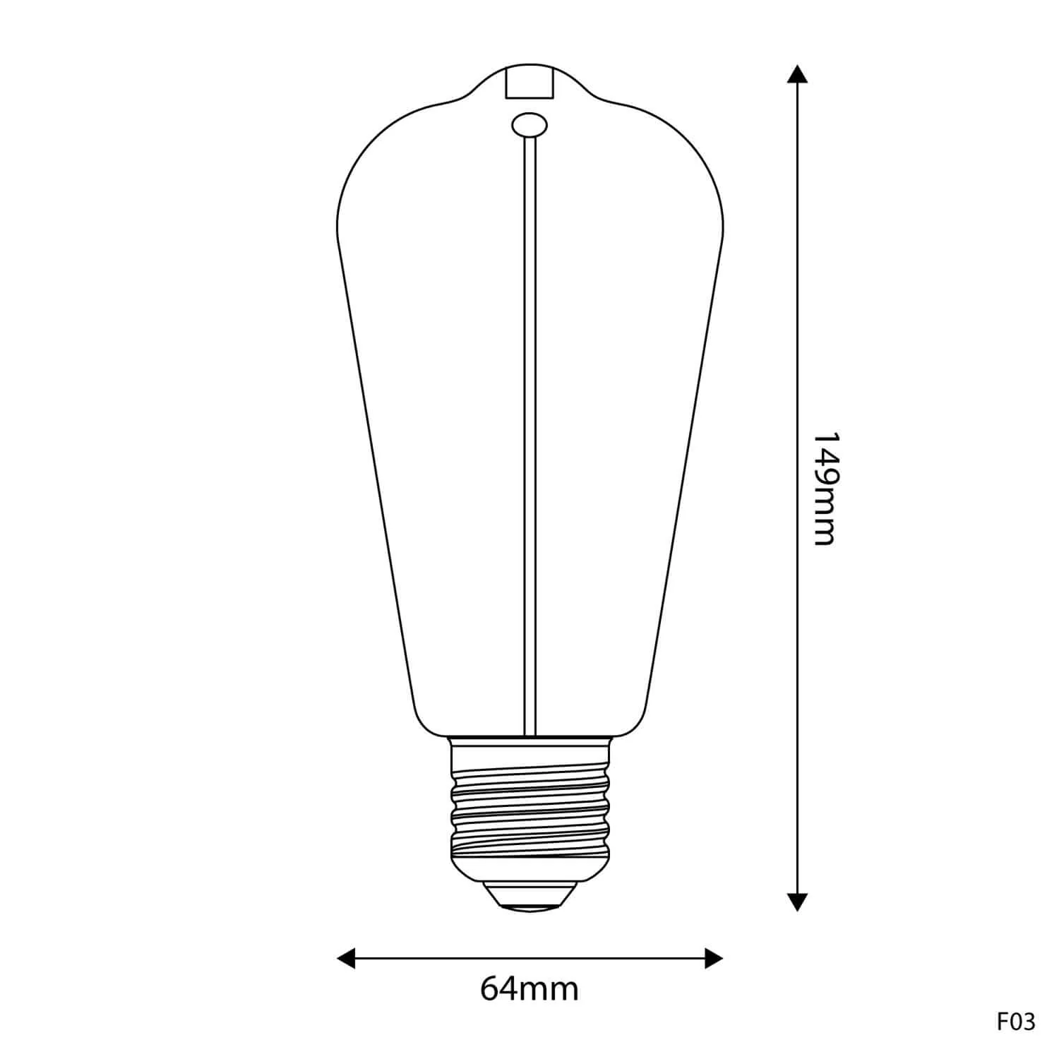 Ampoule LED Smoky Magnetic Deco Line Edison ST64 2,2W 60Lm E27 1800K - F03 - Image 6