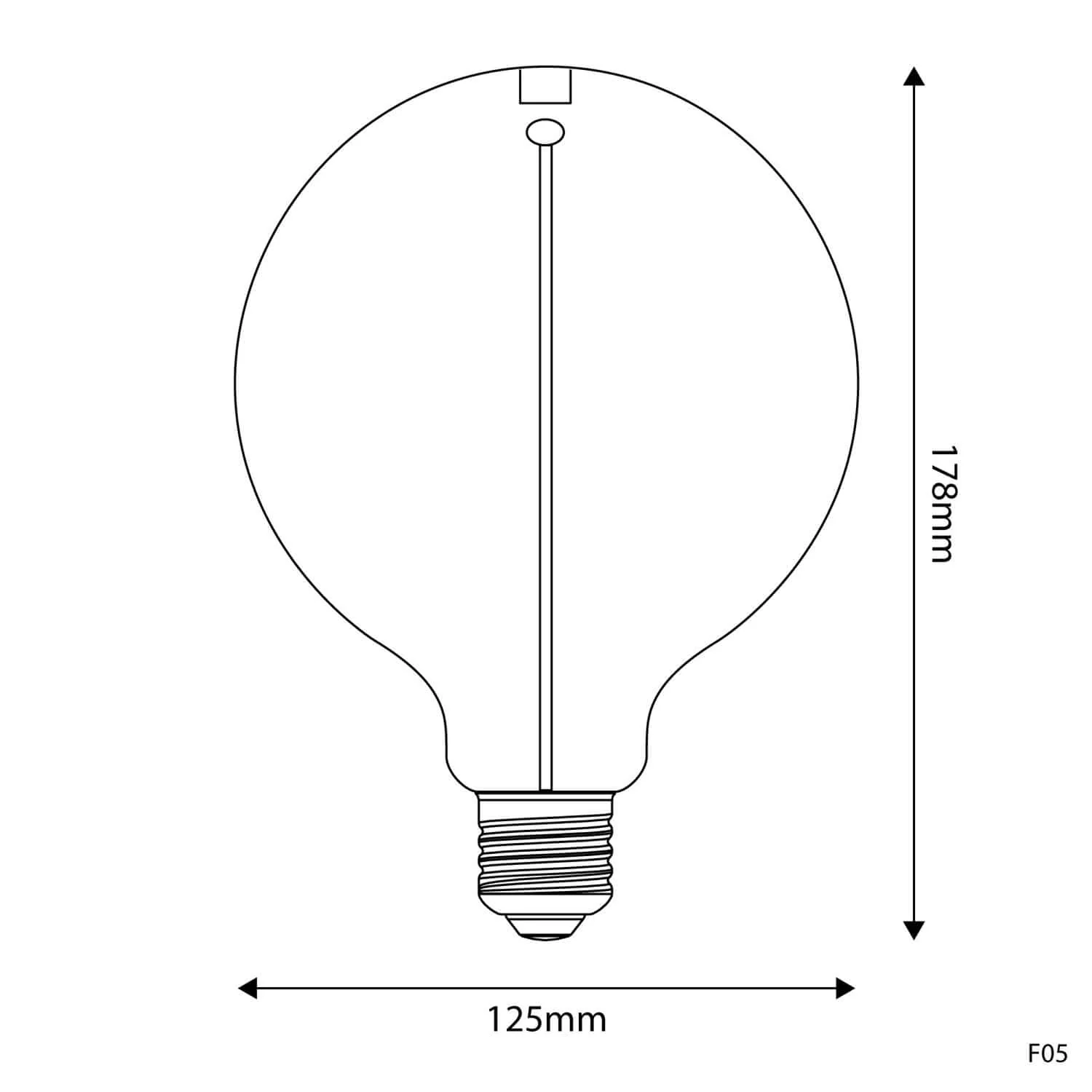 Ampoule LED Smoky Magnetic Deco Line Globe G125 2,8W 90Lm E27 1800K - F05 - Image 6