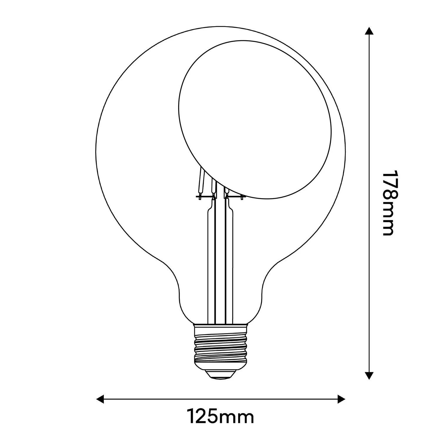 Ampoule LED Sofia G125 4,8W 806Lm E27 2700K Dimmable - Jaune - Image 3