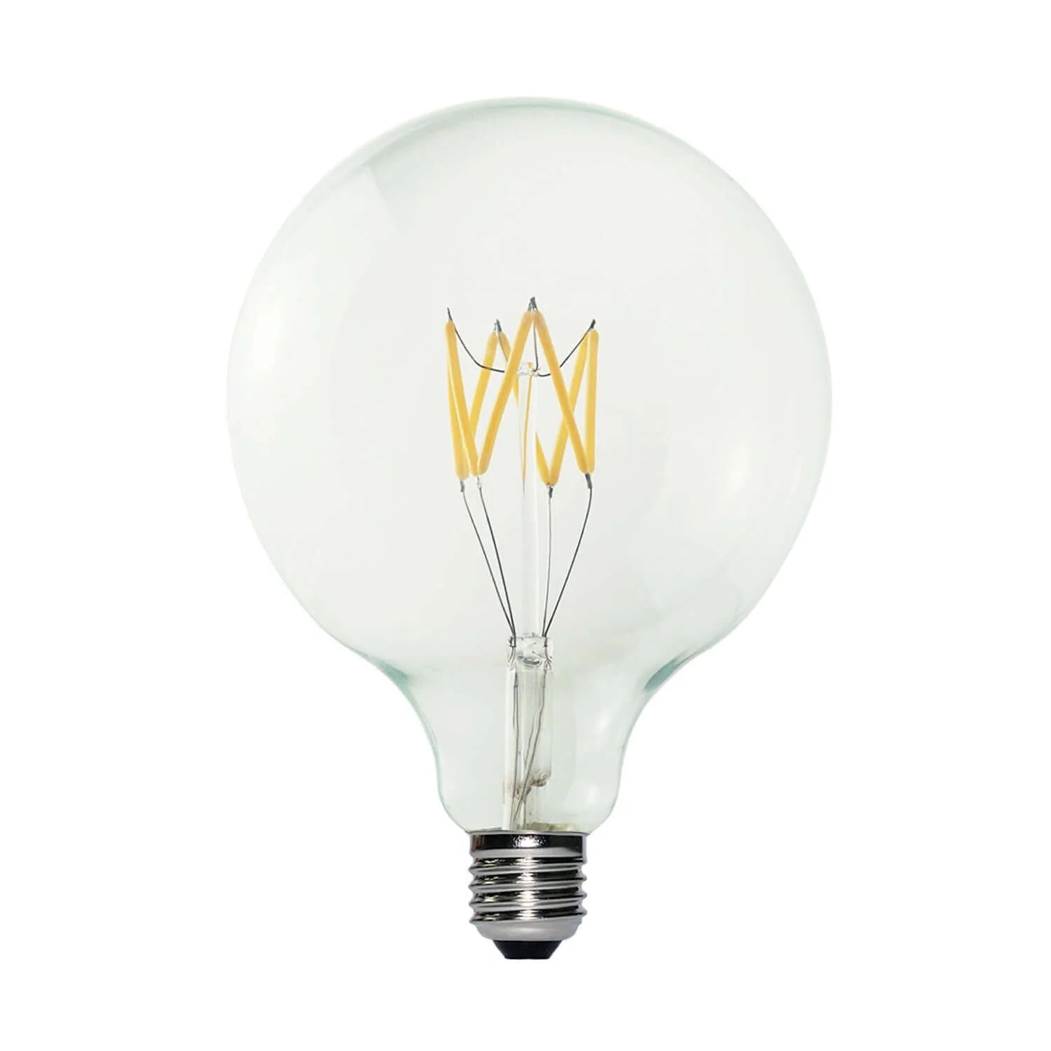 Ampoule LED transparente Ligne 5V filament court Globe G125 1,3W 110Lm E27 2500K Dimmerable - B04