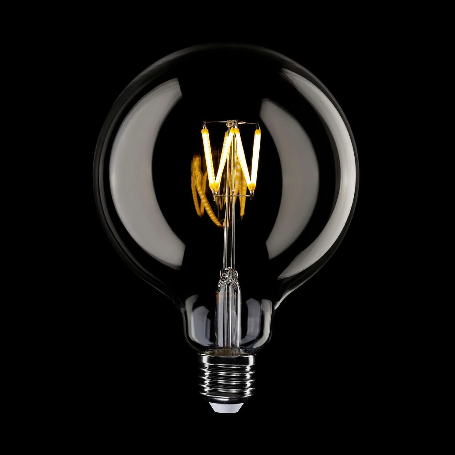 Ampoule LED transparente Ligne 5V filament court Globe G125 1,3W 110Lm E27 2500K Dimmerable - B04 - Image 2