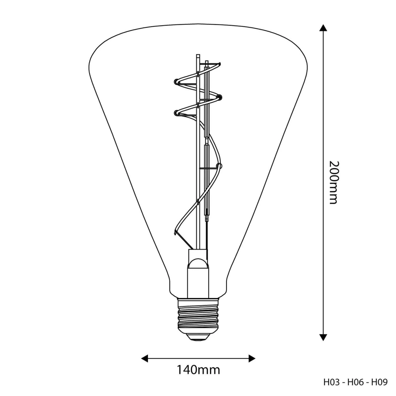 Ampoule LED Transparente Cone 140 11W 1210Lm E27 2700K Dimmerable - H03 - Image 3
