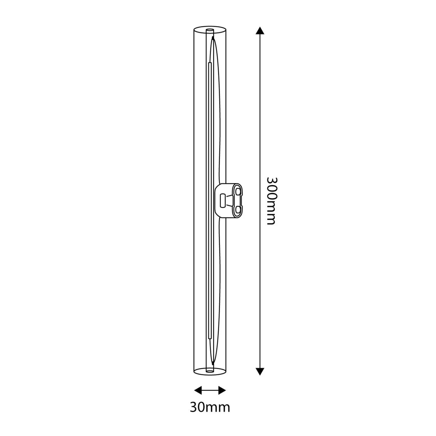 Ampoule LED Transparente CRI 90 Linéaire S14d - longueur 300 mm 6W 520Lm 2700K Dimmable - S01 - Image 4