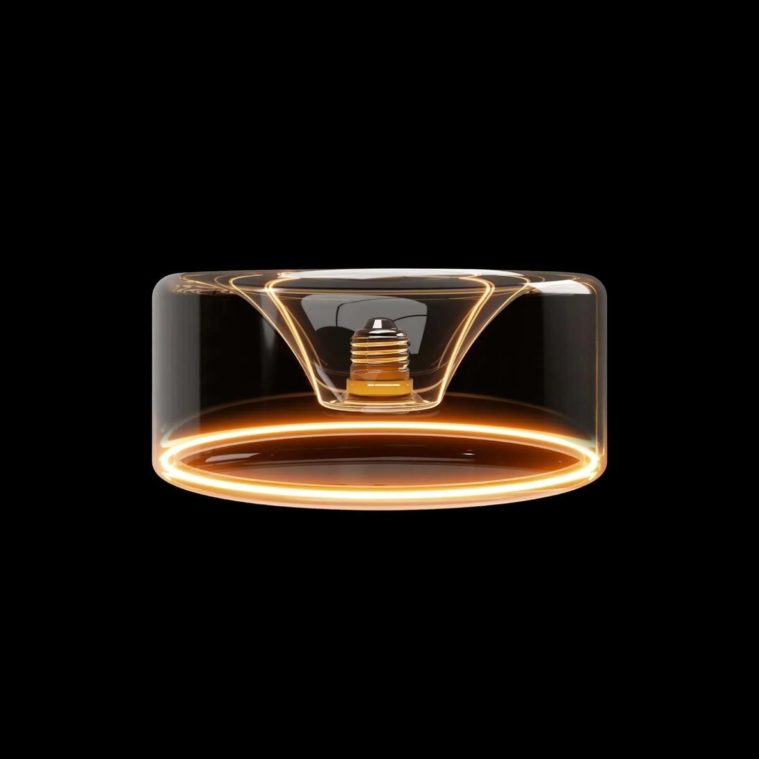 Ampoule LED Transparente Ghost Line Recessed Donut 195x83 6W 500Lm E27 2200K Dimable - G02 - Image 2