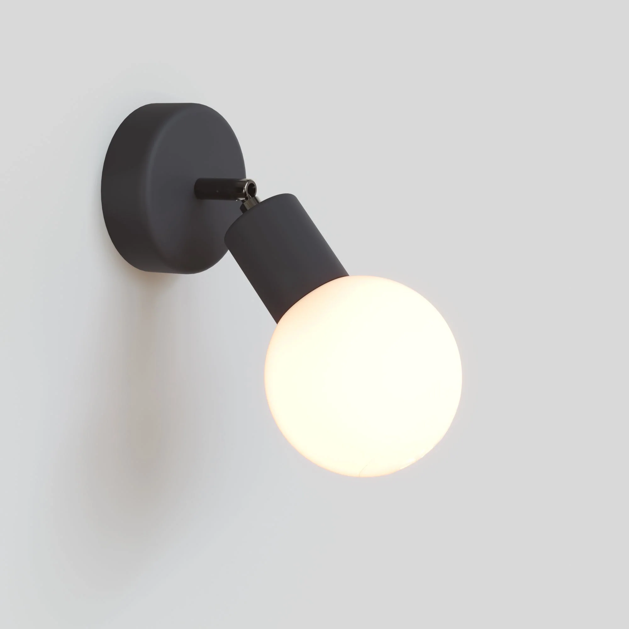 Applique d’extérieur Modulair IP65 avec articulation réglable et Abat-jour sphérique incassable Unbreak-a-Ball - Noir