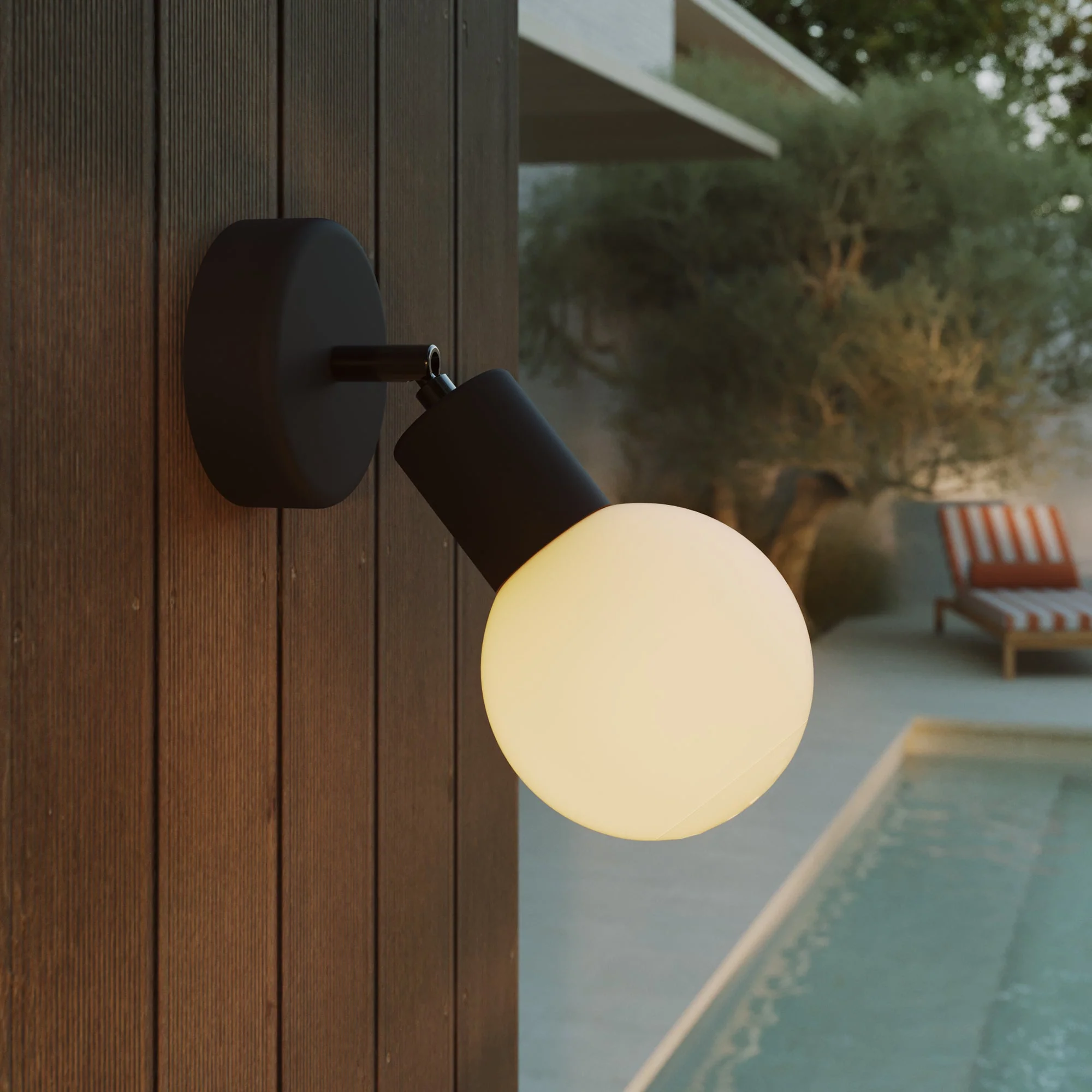 Applique d’extérieur Modulair IP65 avec articulation réglable et Abat-jour sphérique incassable Unbreak-a-Ball - Noir - Image 3