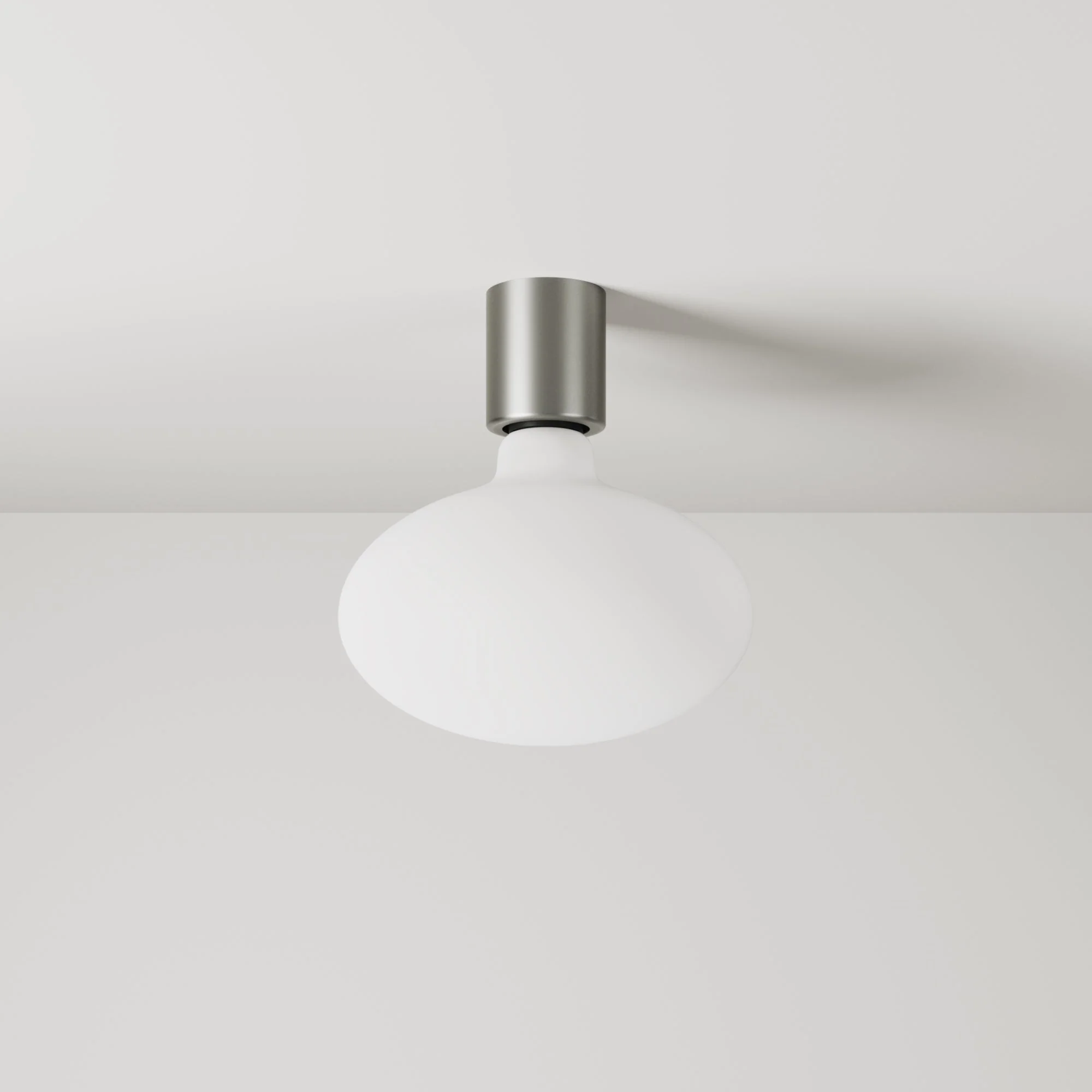 Applique en métal avec ampoule LED Ellipse effet porcelaine - Titane satiné - Image 5