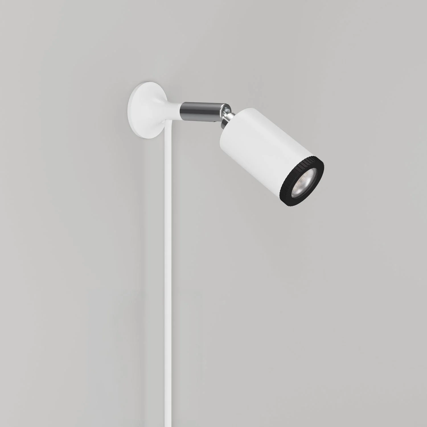 Applique murale en métal MAG-Y avec articulation orientable et spot - Blanc mat - Image 4