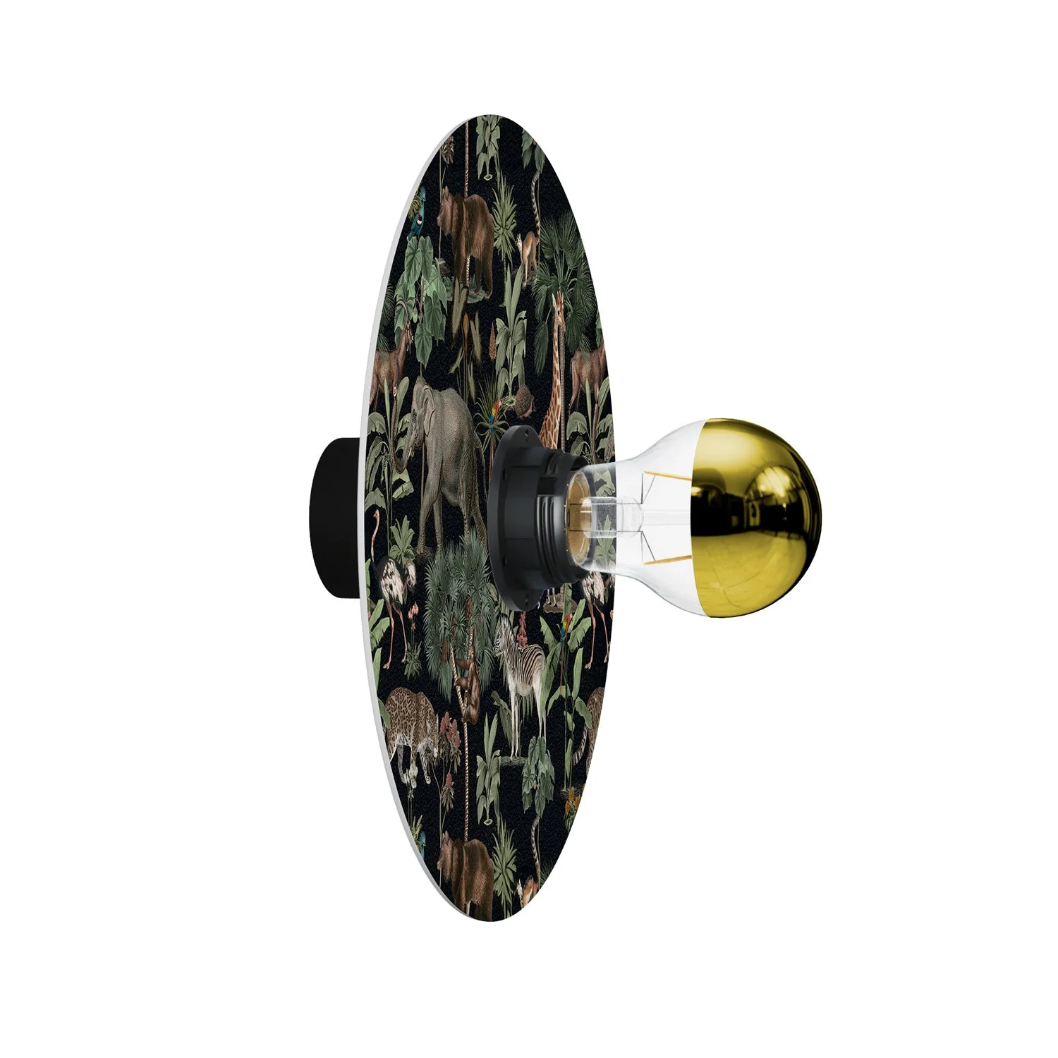 Lampe murale ou plafond avec abat-jour avec animaux de la jungle 'Wildlife Whispers' Animaux de la Jungle - Waterproof IP44
