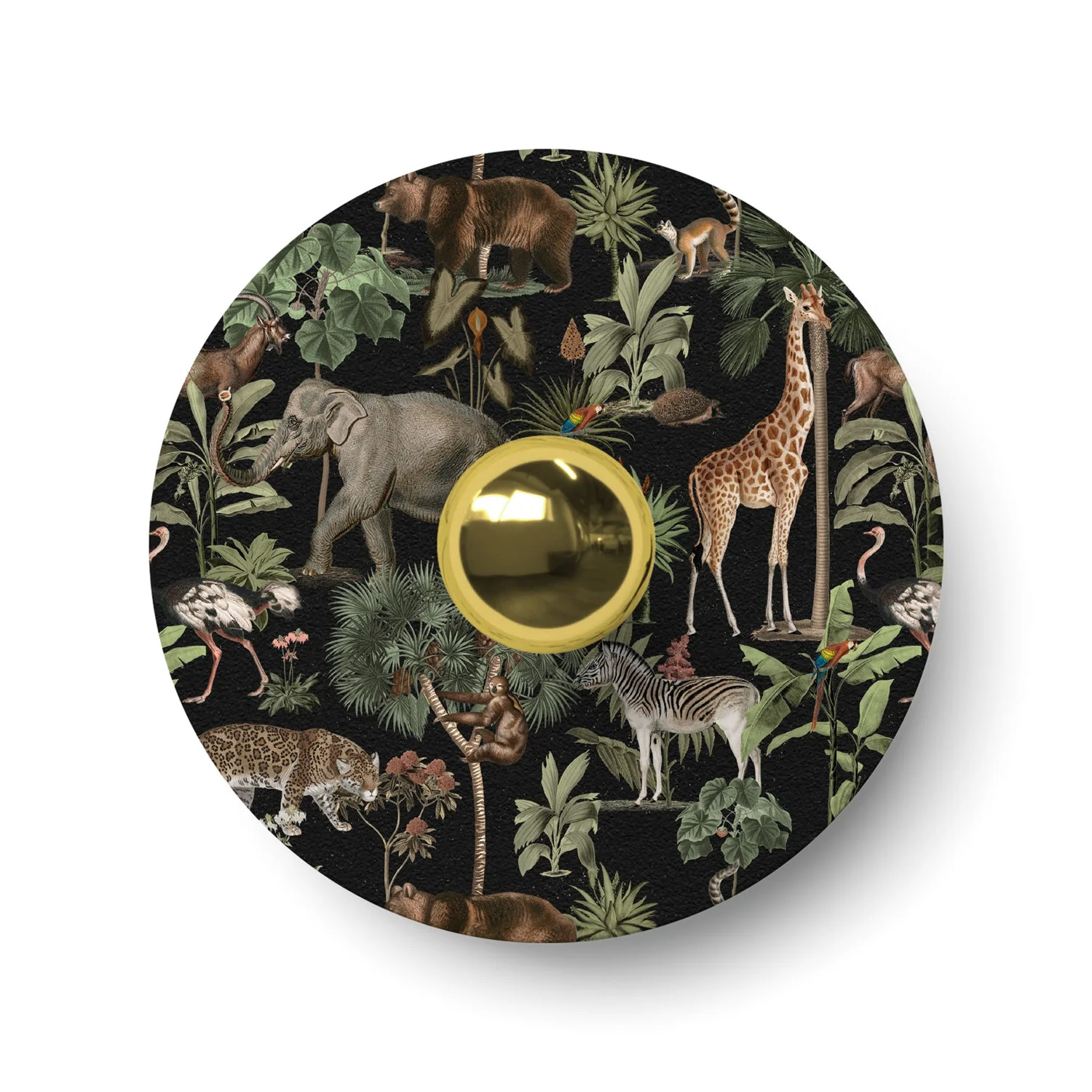 Lampe murale ou plafond avec abat-jour avec animaux de la jungle 'Wildlife Whispers' Animaux de la Jungle - Waterproof IP44 - Image 3