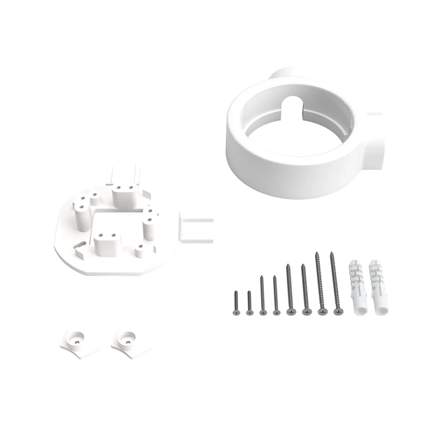 Socle en porcelaine blanche pour prise électrique et interrupteur/va-et-vient compatible avec Creative-Tubes - de 1 à 4 sorties - Image 10