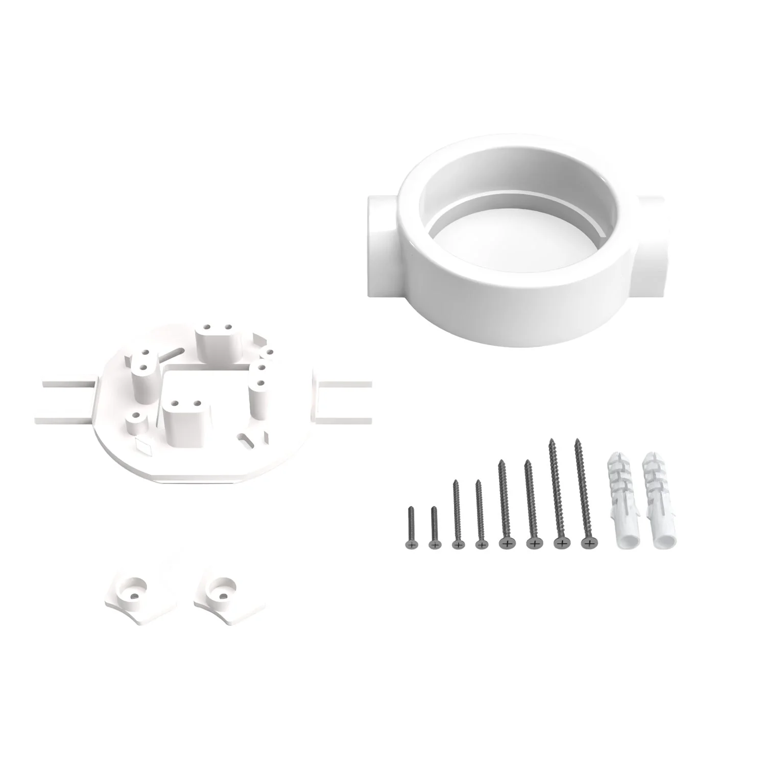 Socle en porcelaine blanche pour prise électrique et interrupteur/va-et-vient compatible avec Creative-Tubes - de 1 à 4 sorties - Image 17