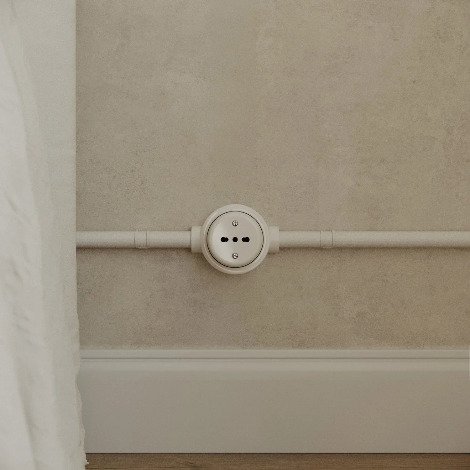 Socle en porcelaine blanche pour prise électrique et interrupteur/va-et-vient compatible avec Creative-Tubes - de 1 à 4 sorties - Image 18