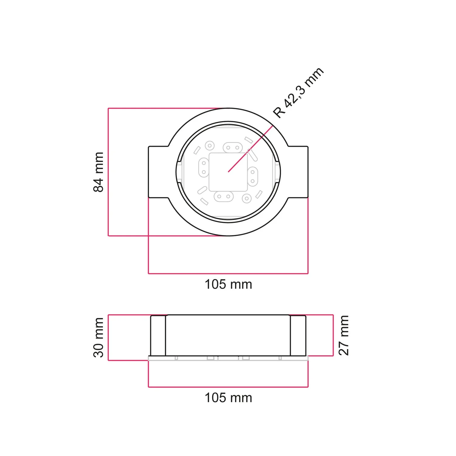 Socle en porcelaine blanche pour prise électrique et interrupteur/va-et-vient compatible avec Creative-Tubes - de 1 à 4 sorties - Image 20