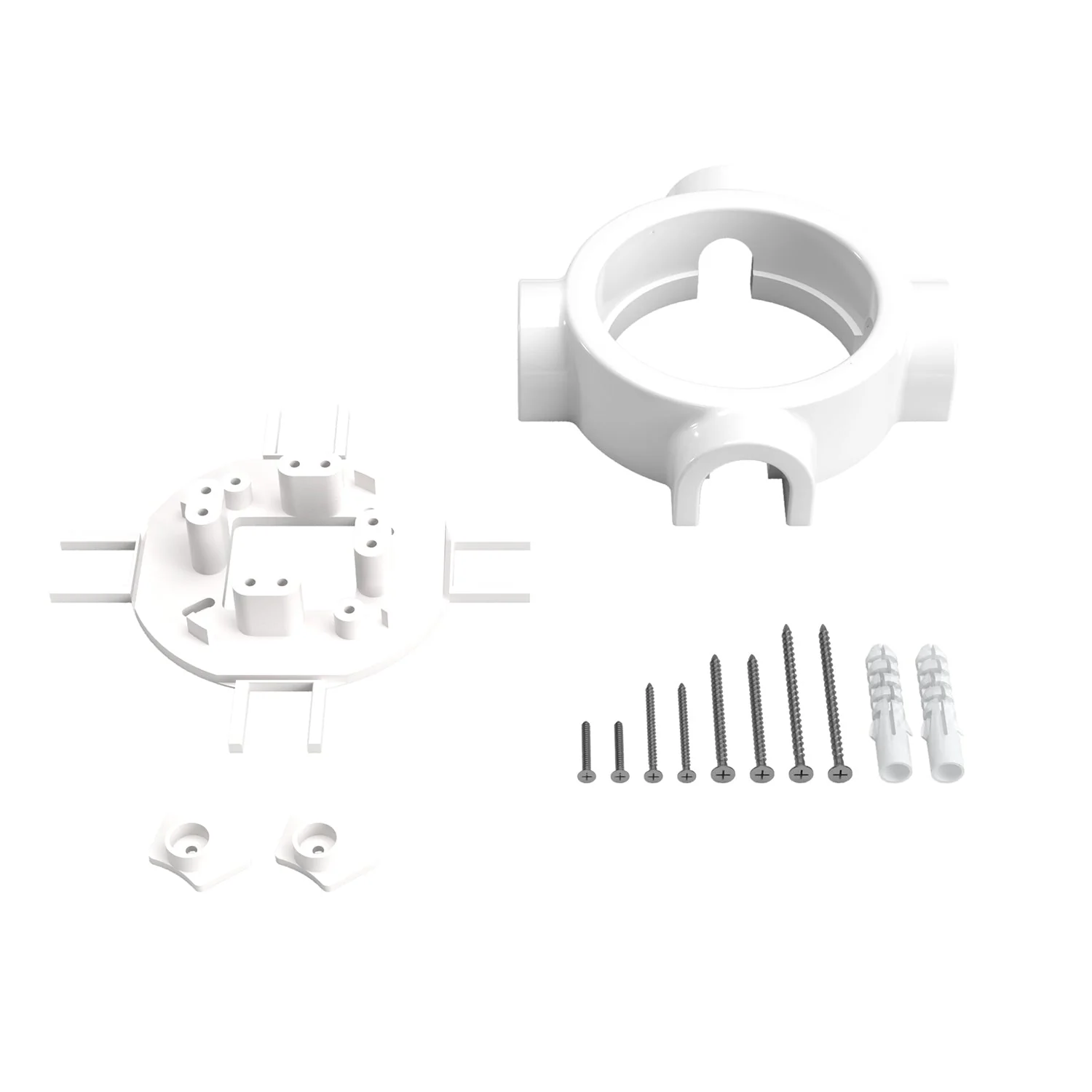 Socle en porcelaine blanche pour prise électrique et interrupteur/va-et-vient compatible avec Creative-Tubes - de 1 à 4 sorties - Image 31