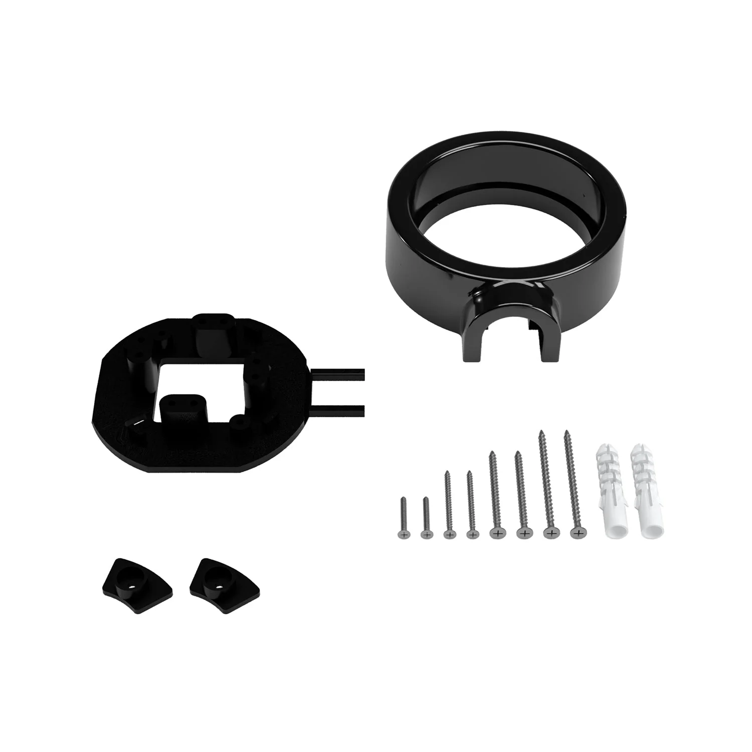 Base en porcelaine noire pour prise électrique et interrupteur/déviateur compatible avec Creative-Tubes - de 1 à 4 sorties - Image 3