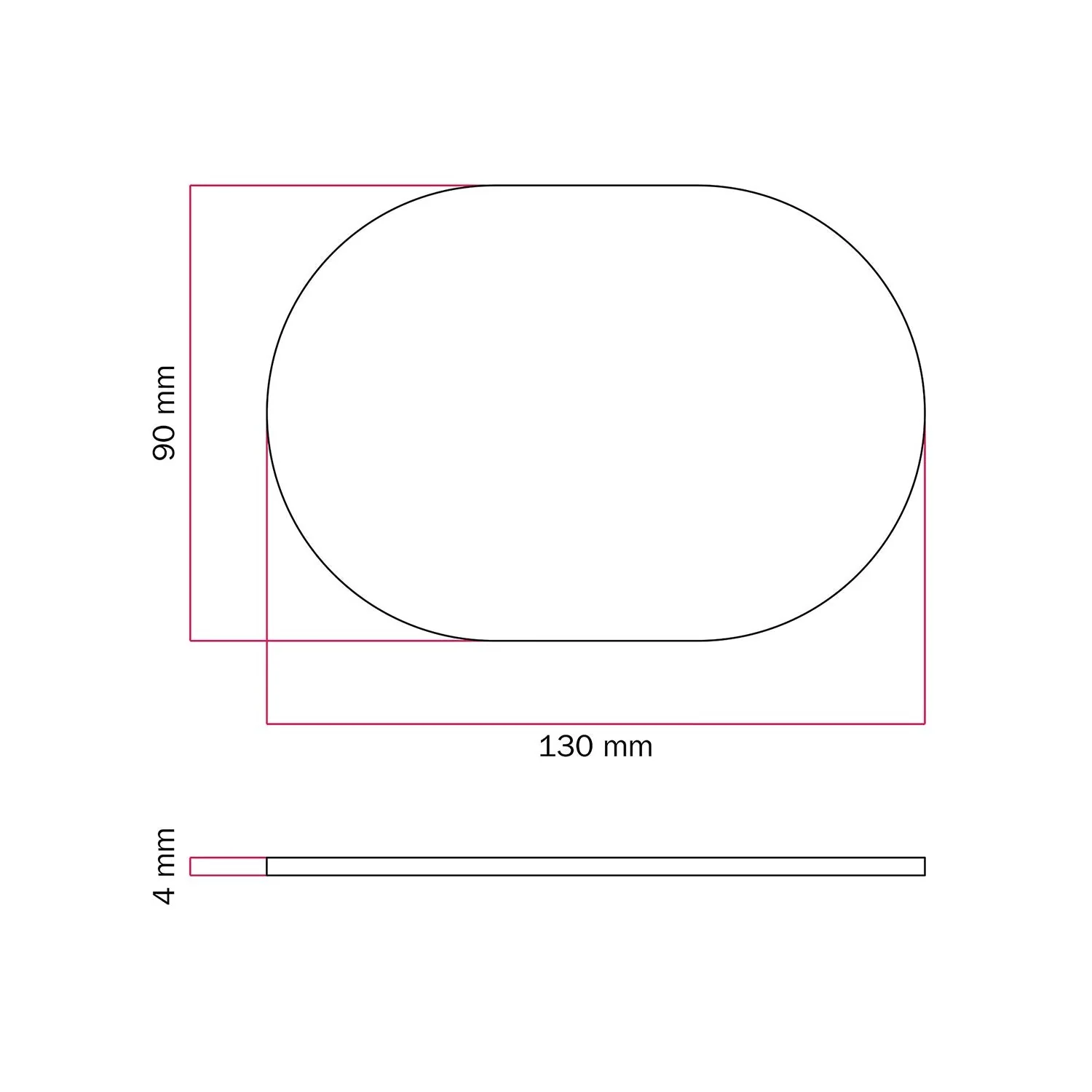 Base métallique ovale pour lampe de table MAG-Y – Blanc mat - Image 3