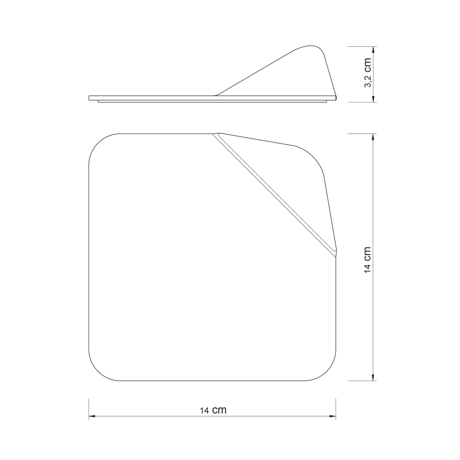 Base métallique pour surfaces planes pour lampe Magnetico! - Titane satiné - Image 2