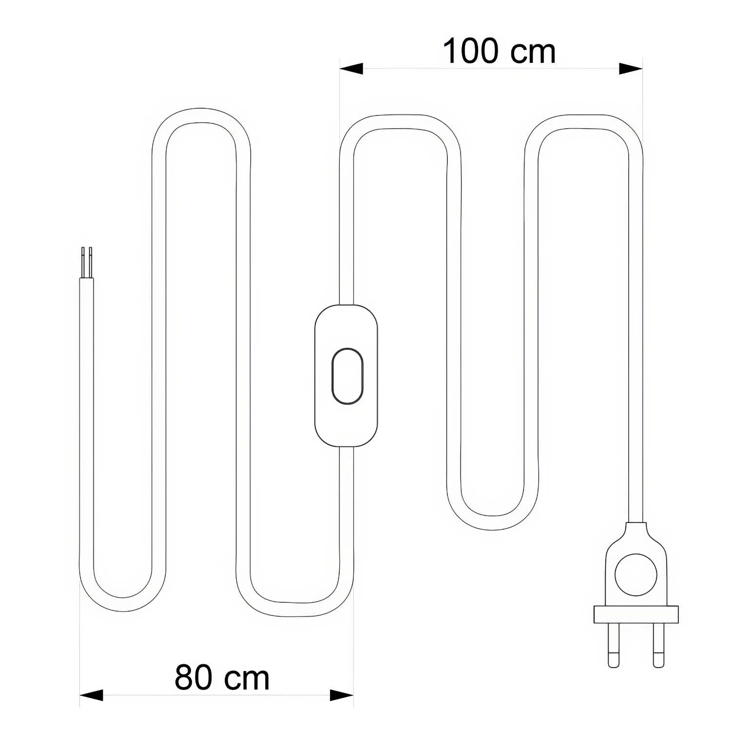 Câblage pour lampe avec câble moutarde brillant 1,80 m - Image 3