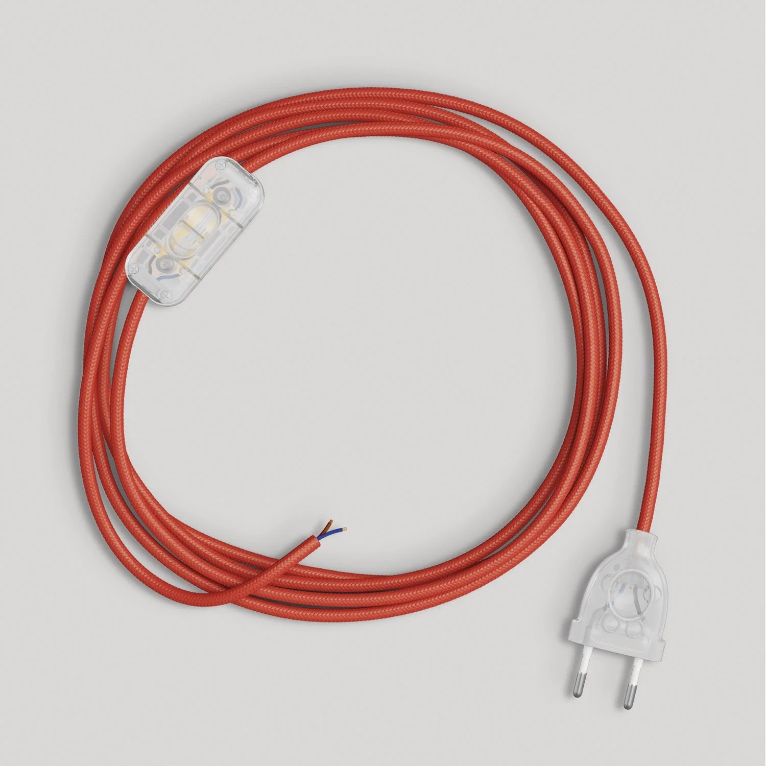 Câblage pour lampe avec câble rouge brillant 1,80 m - Image 5