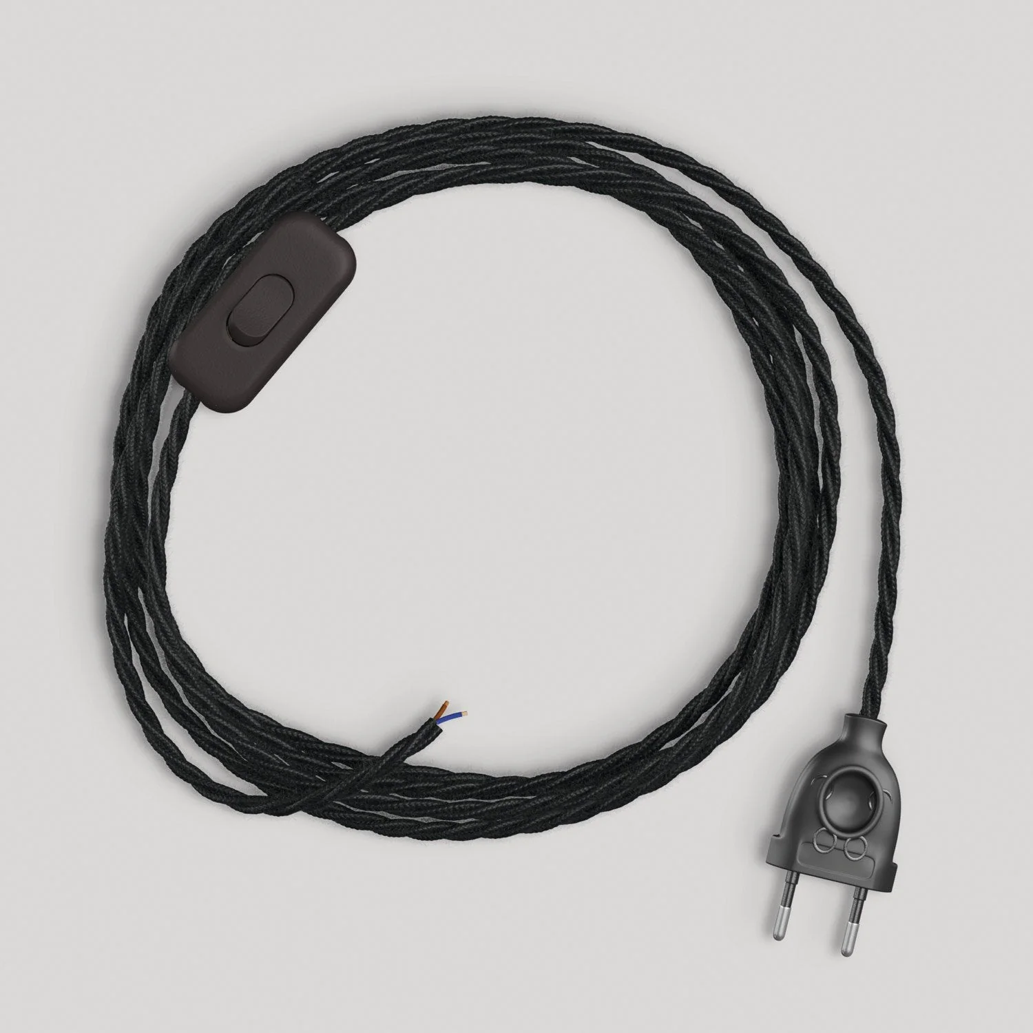Câblage pour lampe avec câble noir tressé 1,80 m - Image 4