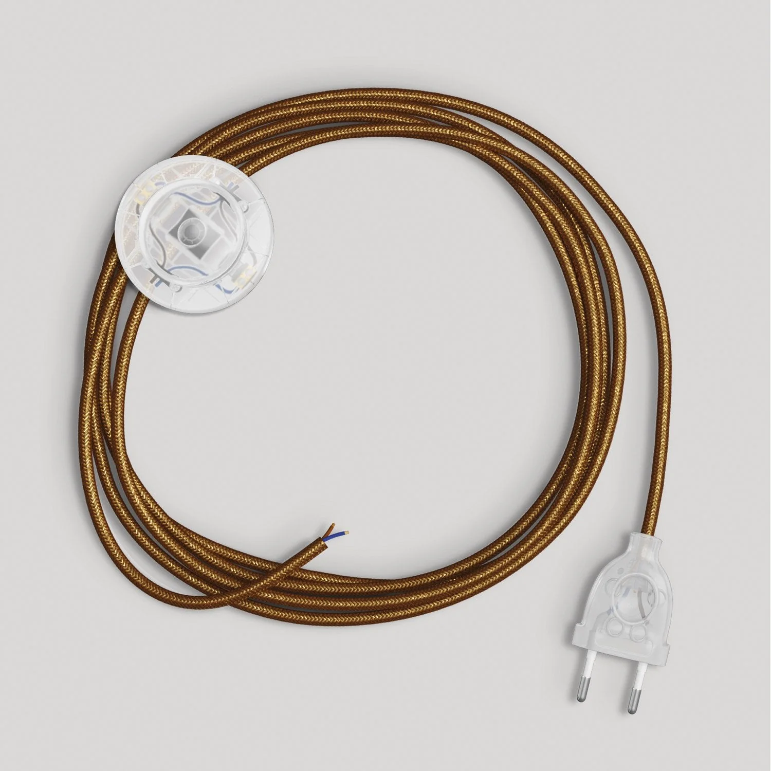 Câblage pour lampe avec câble cuivre brillant et pailleté 3 m - Image 5