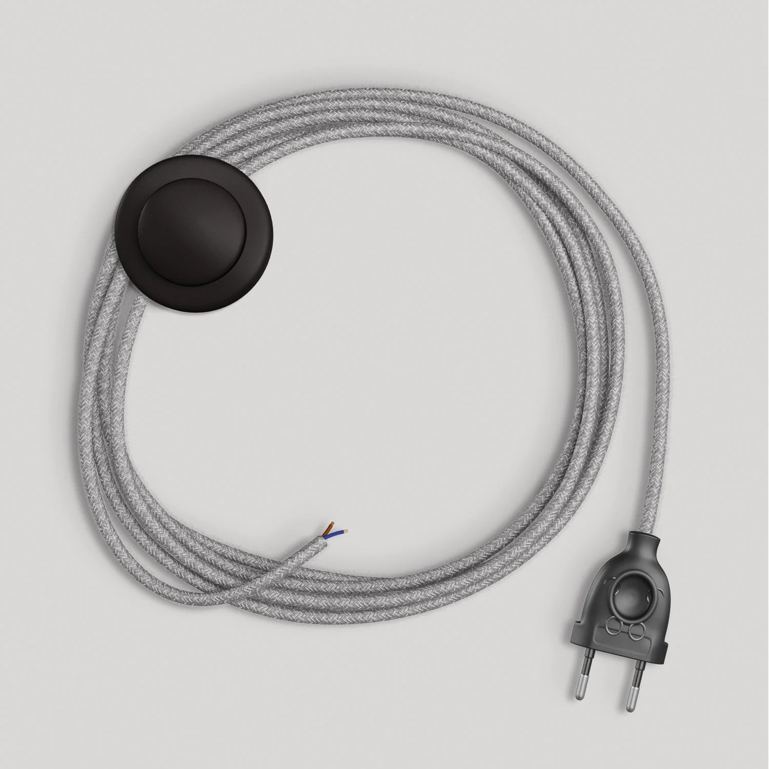 Câblage pour lampe avec câble gris en lin de 3 m - Image 4