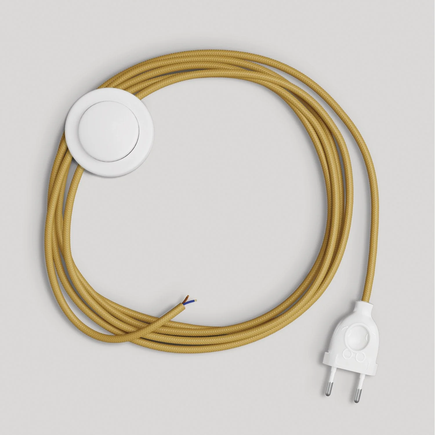 Câblage pour lampe avec câble moutarde brillant 3 m