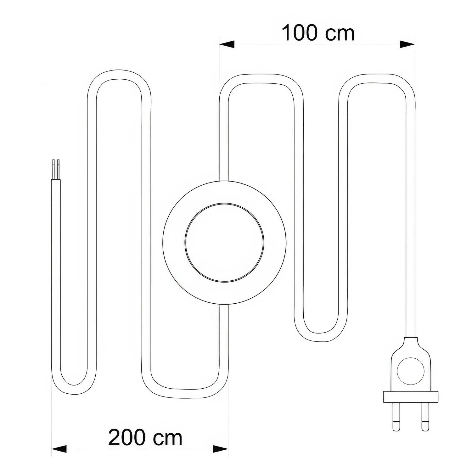 Câblage pour lampe avec câble moutarde brillant 3 m - Image 3