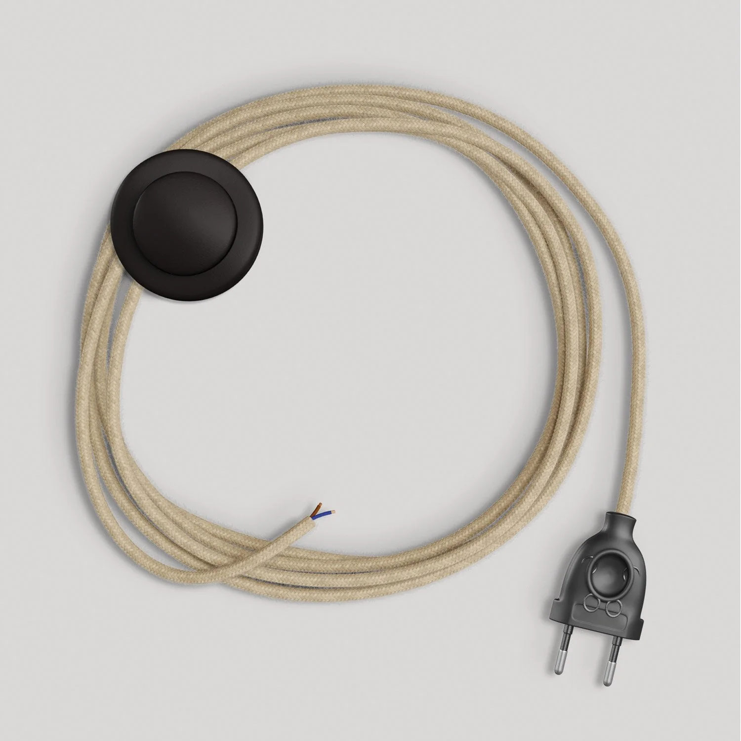 Câblage pour lampe avec câble neutre en jute 3 m - Image 4