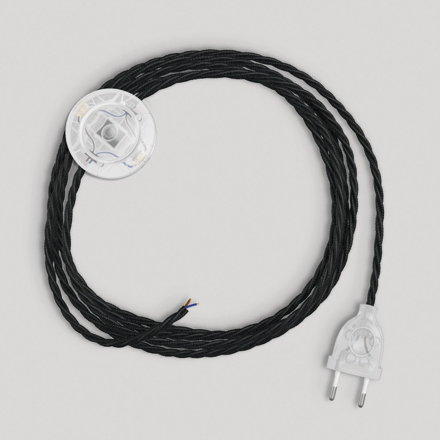 Câblage pour lampe avec câble noir tressé 3 m - Image 5