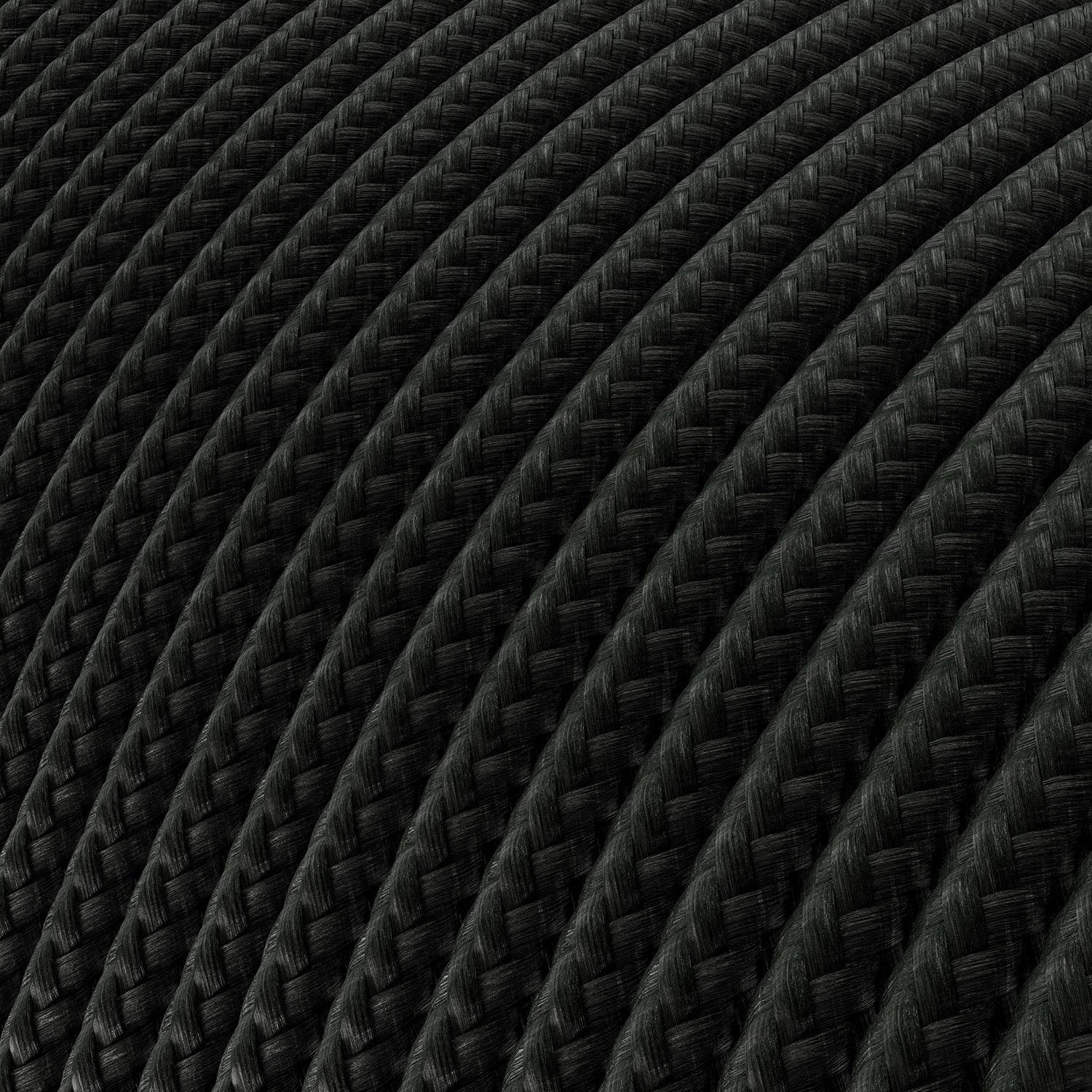 Câble basse tension recouvert de tissu effet soie Noir RM04 - Image 2