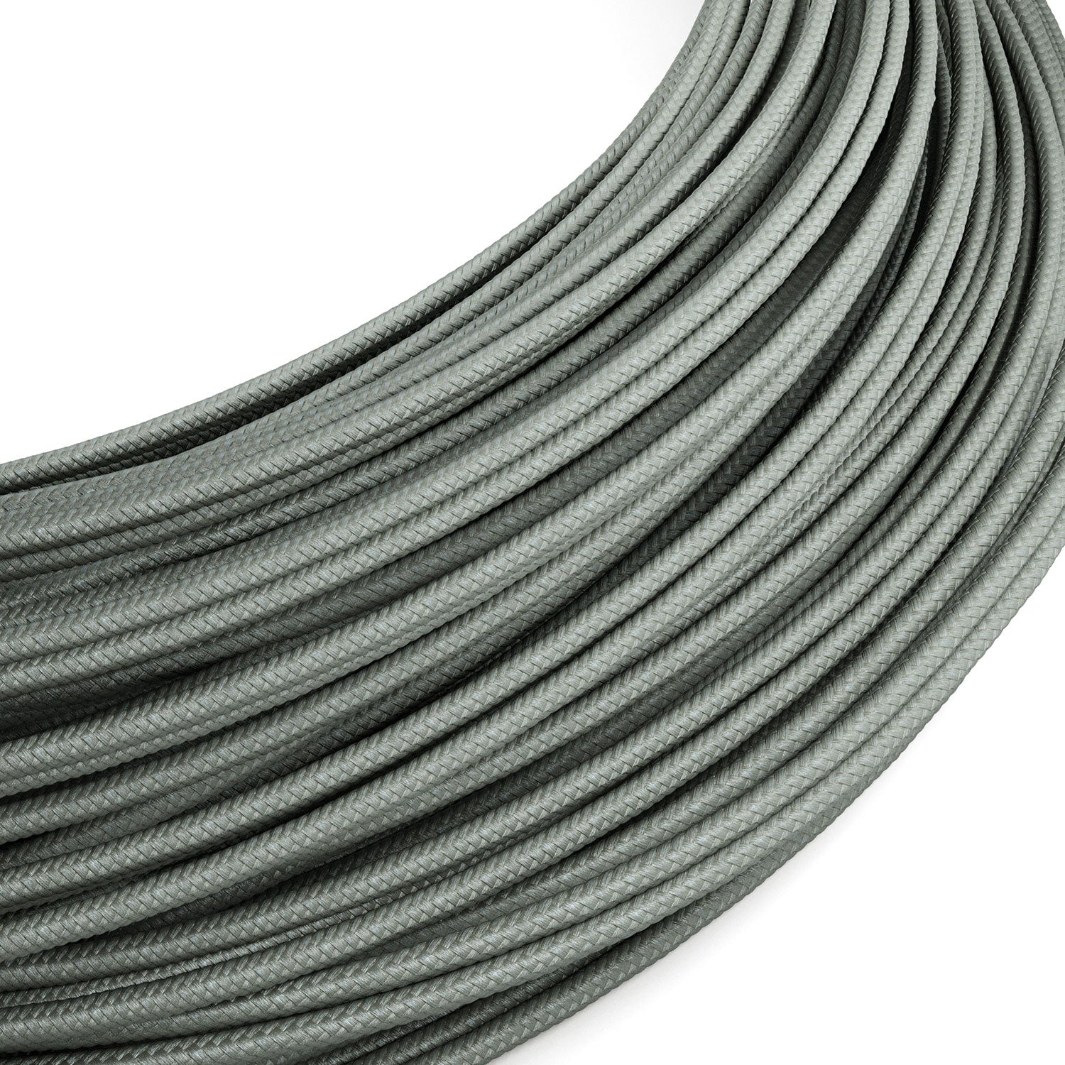 Câble extra basse tension recouvert d’un effet soie Gris RM03