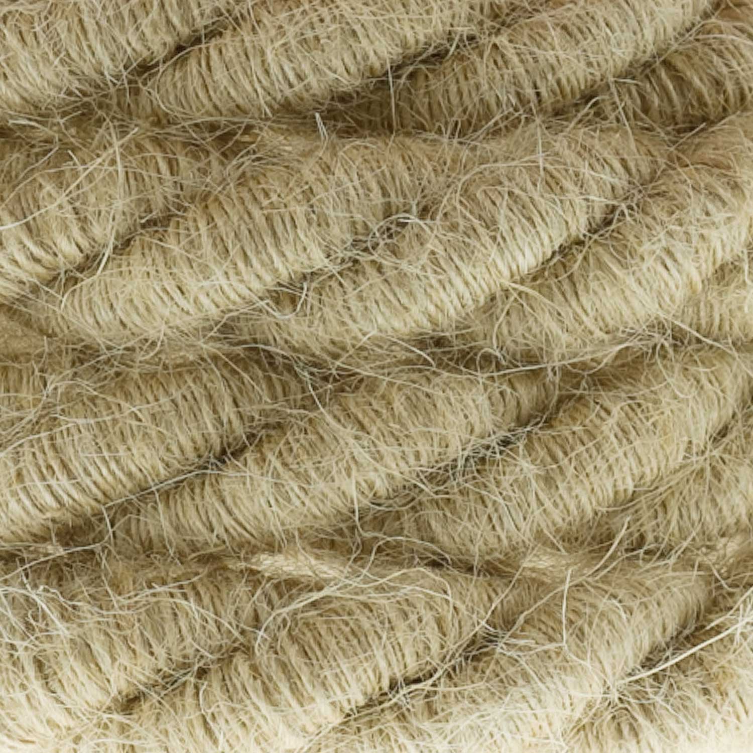 Câble électrique en corde 18/3 AWG à l’intérieur. Jute brute