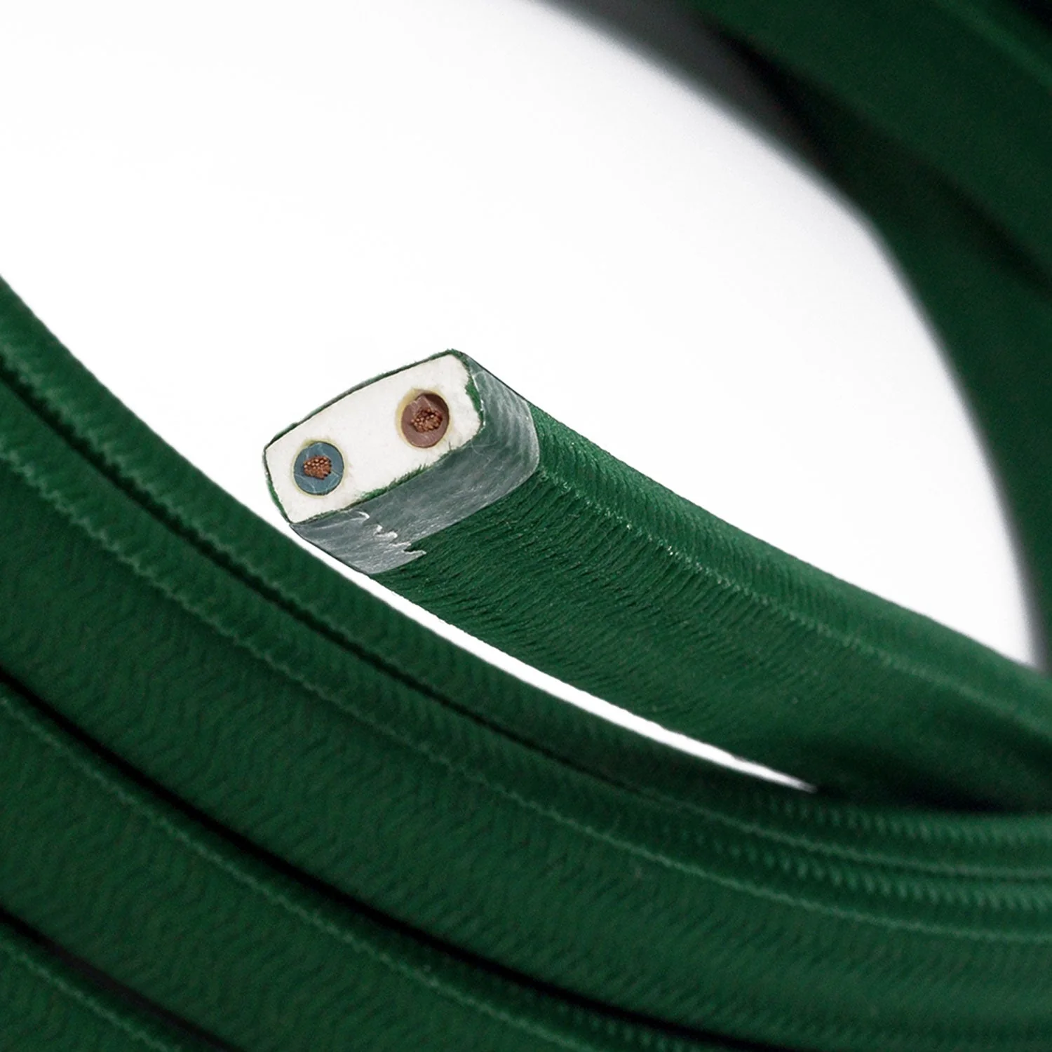 Câble électrique coloré pour guirlandes personnalisées, recouvert de tissu rayonne Vert Foncé - CM21 - Image 2