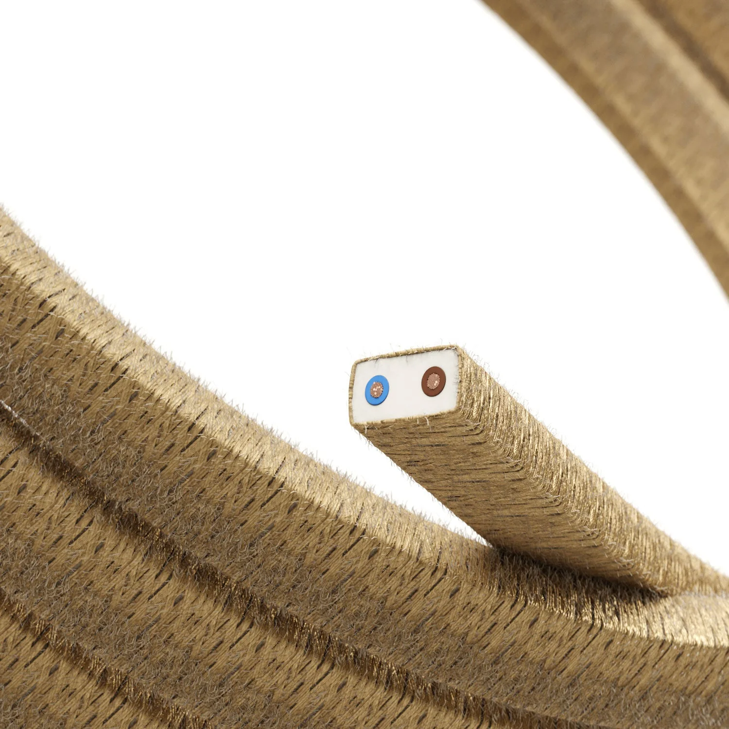 Cordon électrique coloré pour guirlandes personnalisées, recouvert de tissu jute - CN06 - Image 2