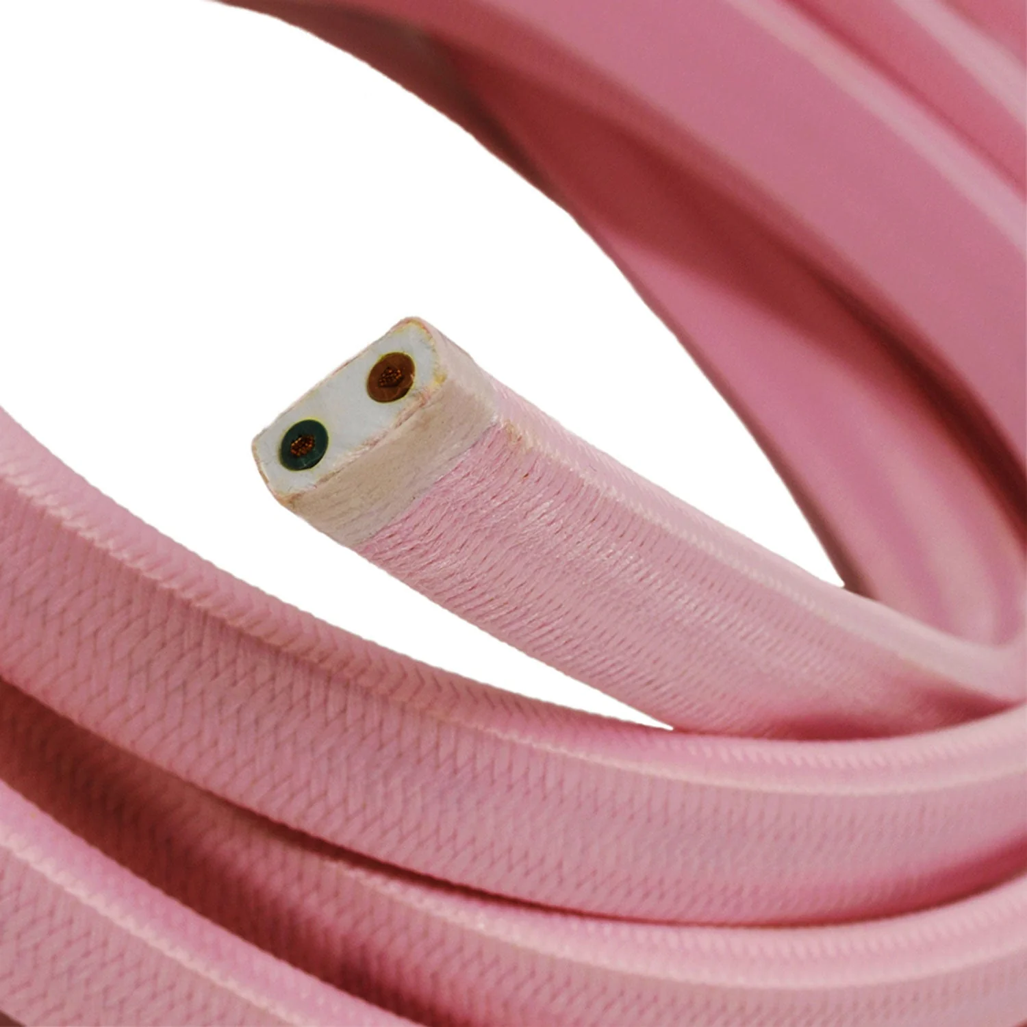 Câble Color Cord pour guirlandes personnalisées, recouvert de tissu rayonne Rose Bébé - CM16 - Image 2